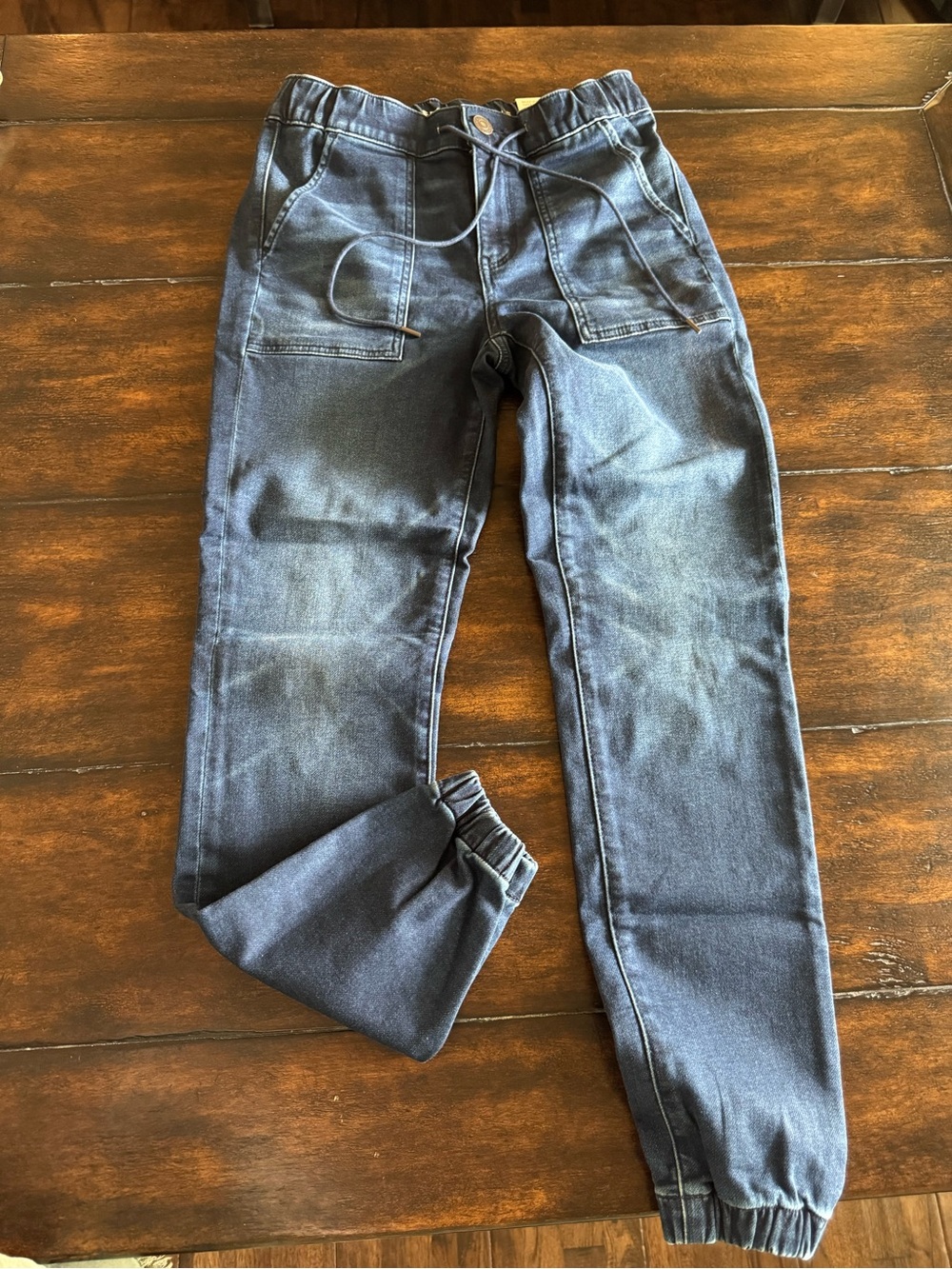 American Eagle Outfitters Dark Blue Relaxed Stretch Jogger Jeans Size 4 Regular